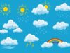 News Room : Showers above 75 mm can be expected at some places in Western and Sabaragamuwa provinces and in Galle and Matara districts after 2pm – weather sky climate symbol set vector collection 42089 53