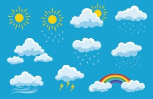 News Room : Showers above 75 mm can be expected at some places in Western and Sabaragamuwa provinces and in Galle and Matara districts after 2pm – weather sky climate symbol set vector collection 42089 53
