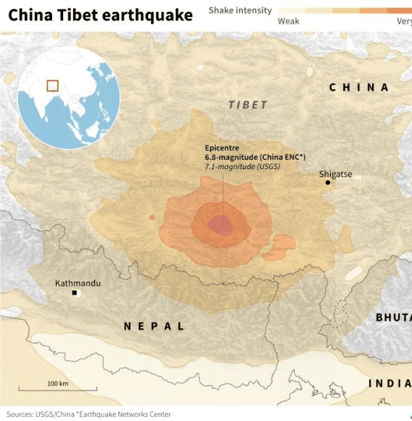 News Room : Over 3,600 aftershocks detected following 6.8-magnitude Xizang quake – The Island