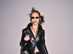 News Room : FKA twigs goes topless beneath a stylish leather co-ord as she joins indie rockers The Last Dinner Party at Alexander McQueen show during Paris Fashion Week