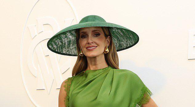 News Room : Celebrity arrivals trickle in for 2025 Stakes Day at Melbourne Cup Carnival as Kate Waterhouse leads the pack with stunning emerald gown News Room Celebrity arrivals trickle in for 2025 Stakes