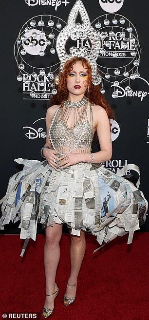 News Room : Chappell Roan dons zaniest look yet as Taylor Momsen models X-rated dress at Rock ‘n’ Roll Hall of Fame induction