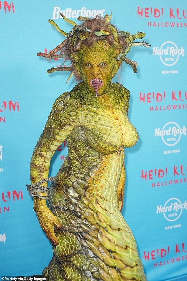 News Room : Heidi Klum the Halloween queen reveals latest costume as she morphs into iconic mythological character