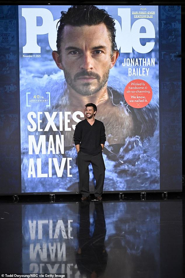 News Room : Jonathan Bailey admits he’s ‘thrilled’ that People’s Sexiest Man Alive has gone to someone ‘who can really cherish the value of a sexy man’ as Wicked actor becomes first ever openly gay star to receive the honour