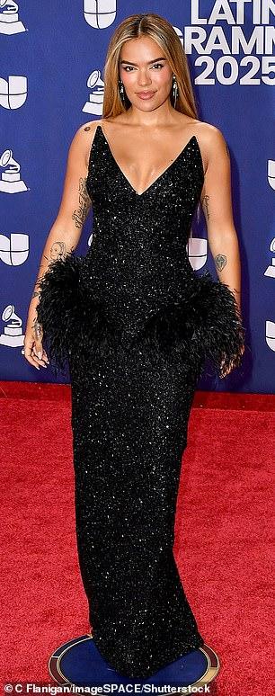 News Room : Karol G and Kacey Musgraves turn heads in cleavage-boosting gowns at Latin Grammys 2025 red carpet