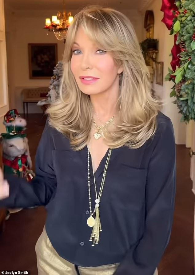 News Room : Charlie’s Angels vet Jaclyn Smith, 80, opens the door to her Beverly Hills mansion to show off Christmas decor