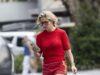 News Room : Elsa Pataky puts on a leggy display in monochrome look as she returns to her Byron Bay home solo while husband Chris Hemsworth promotes new film overseas News Room Elsa Pataky puts on a leggy display