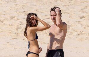News Room : Kaia Gerber, 24, dons thong bikini for loved-up break with fellow nepo baby Lewis Pullman, 32 News Room Kaia Gerber 24 dons thong bikini for
