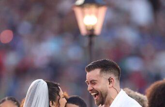 News Room : Bad Bunny wedding during Super Bowl LX halftime show performance was REAL News Room Bad Bunny wedding during Super Bowl LX