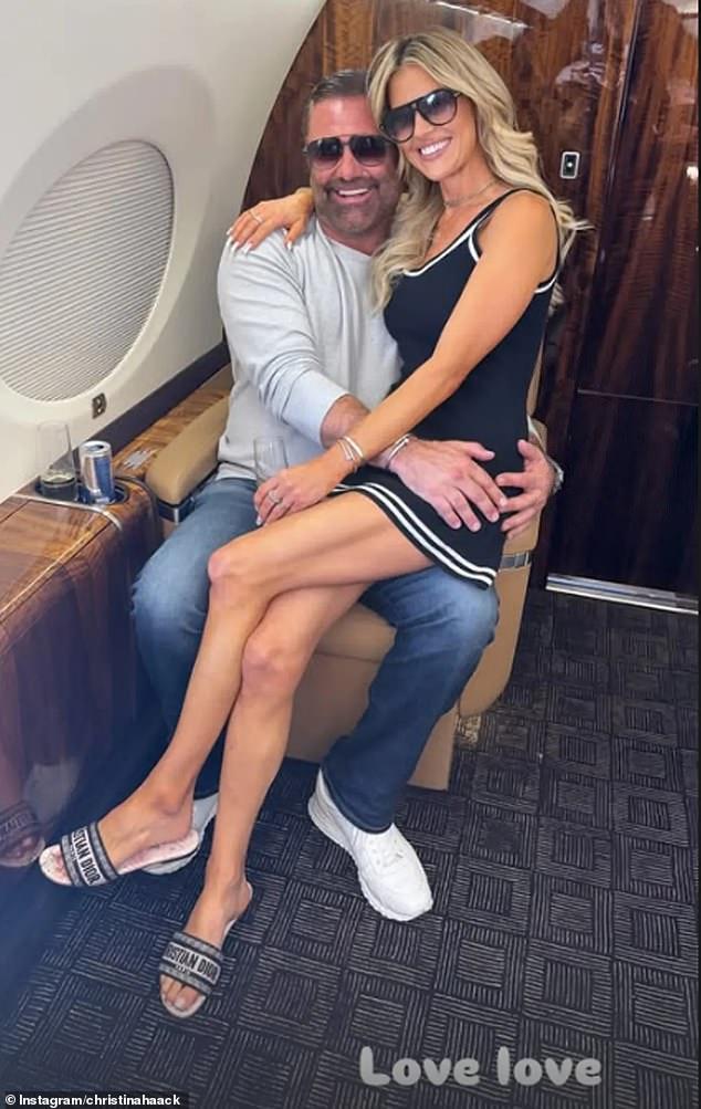 News Room : Christina Haack, 42, and boyfriend, 53, prove they’re still going strong as they recreate cozy private jet snap
