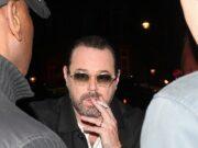 News Room Danny Dyer puffs on a cigarette as