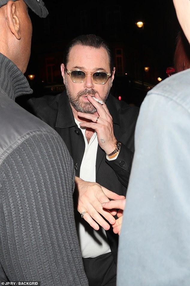 News Room : Danny Dyer puffs on a cigarette as he leaves screening of his new film One Last Deal where he was supported by his glamorous daughter Dani