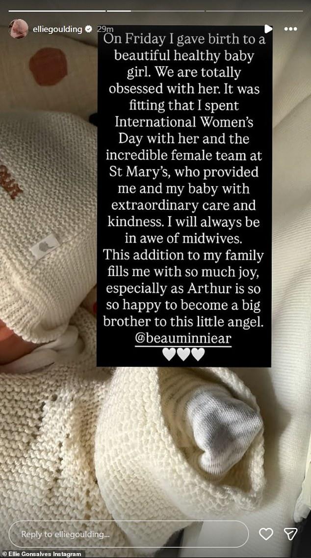 News Room : Ellie Goulding gives birth! Singer, 39, welcomes