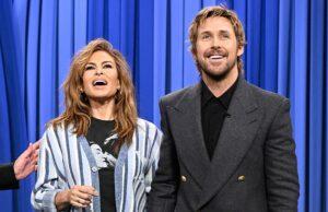 News Room : Ryan Gosling makes VERY rare public appearance with Eva Mendes as ultra private couple celebrate her 52nd birthday on Tonight Show News Room Ryan Gosling makes VERY rare public appearance