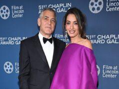 News Room : George Clooney hits back at Trump’s calls for Jimmy Kimmel to be axed and says ‘jokes are jokes’ as he and leggy wife Amal attend gala