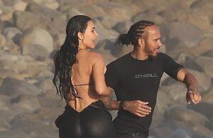 News Room : Lewis Hamilton gropes Kim Kardashian as they make-out in the ocean after going public with romance News Room Lewis Hamilton gropes Kim Kardashian as they