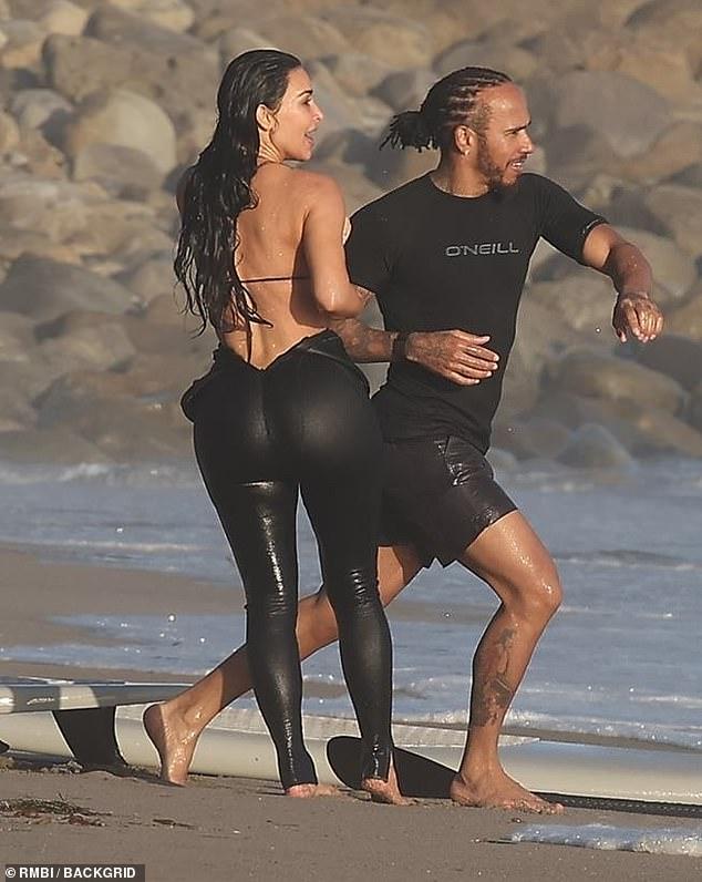 News Room : Lewis Hamilton gropes Kim Kardashian as they