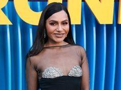 News Room : Mindy Kaling looks thinner than EVER in racy black gown as she joins glam Kate Hudson at Running Point season two premiere