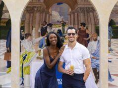 News Room : David Gandy and Leomie Anderson pour beers in front of the ‘Il Fresco di Peroni’… and you can get a free pint in Covent Garden this Bank Holiday