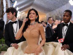 News Room : Kylie Jenner shocks Met Gala in fake nipple dress and bleached eyebrows as she goes without Timothee Chalamet