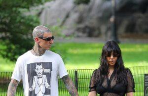 News Room : Kourtney Kardashian stuns in sheer outfit as she cuddles son Rocky, two, during Central Park ride with Travis Barker News Room Kourtney Kardashian stuns in sheer outfit as
