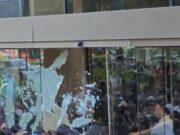 News Room : Wild moment fans smash through glass doors at packed shopping mall in bid to catch glimpse of Netflix star News Room Wild moment fans smash through glass doors