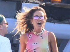 News Room : Ciggie-smoking Pip Edwards lets loose in Mykonos like no one is watching: Who’s who of socialites – including a skinny Shelley Sullivan – party on a yacht for wild Euro summer