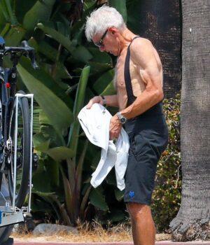 News Room : Harrison Ford, 83, shows off impressive physique as he goes shirtless in public on LA outing News Room Harrison Ford 83 shows off impressive physique