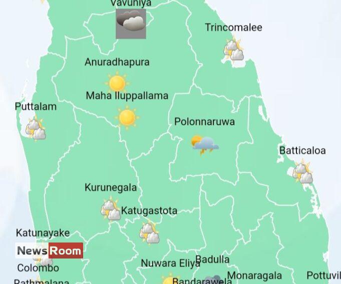 News Room : Showers in Western, Eastern, Sabaragamuwa, Uva, North Central and North-Western provinces and in Kandy, Nuwara-Eliya, Mannar, Galle and Matara districts – The Island