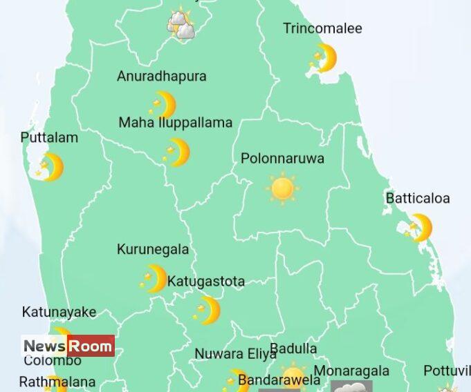 News Room : Showers in Western, Sabaragamuwa and North-Western provinces and in Galle and Matara districts during the afternoon – The Island