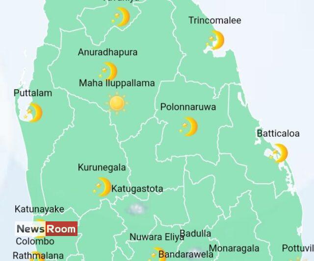 News Room : Showers in Western and Sabaragamuwa provinces and