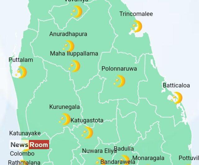 News Room : Showers in Sabaragamuwa, Western, Central, North-Western, and