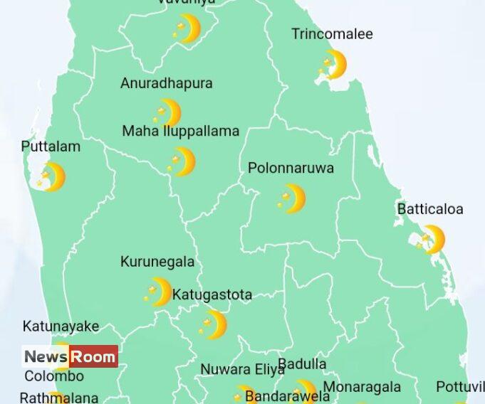 News Room : Showers in Sabaragamuwa, Western, Central, North-Western, and North-central provinces and in Galle, Matara and Mullaitivu districts – The Island