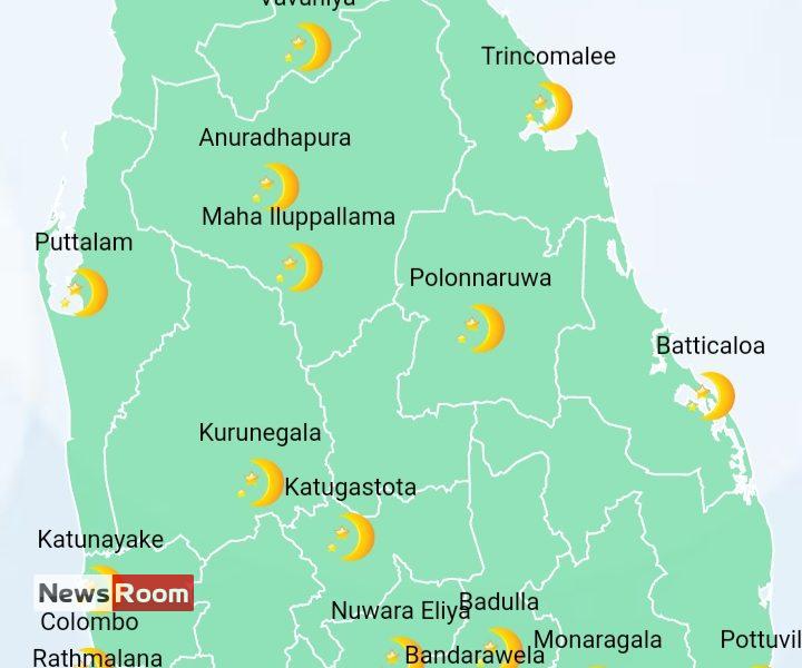 News Room : Showers in Sabaragamuwa, Western, Central, North-Western, and