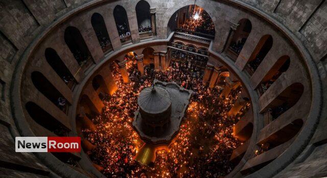 News Room : Holy Fire celebrated by Christians in Jerusalem amid Israeli police restrictions – The Island News Room Holy Fire celebrated by Christians in Jerusalem