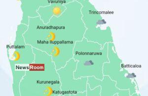News Room : Showers in Eastern, Western, Uva, Northern, North-central, Sabaragamuwa and Central provinces – The Island