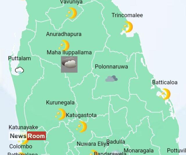 News Room : Showers in Sabaragamuwa, Central, North-Central, Uva and North-Western provinces and in Trincomalee and Mullaitivu districts – The Island