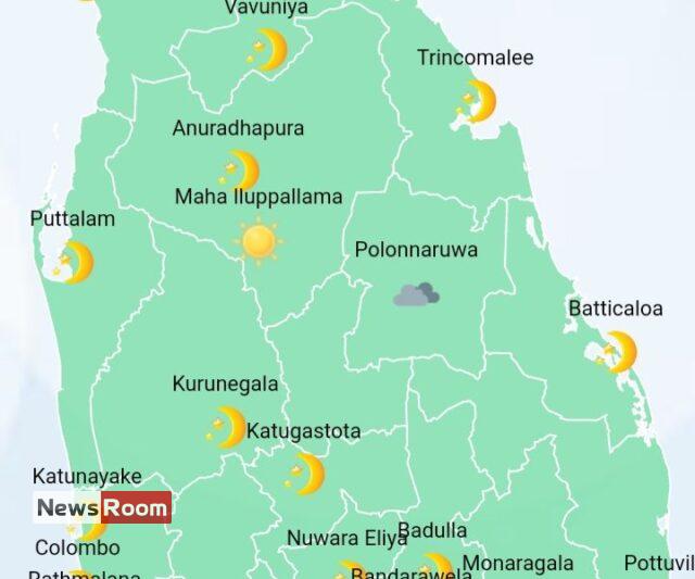 News Room : Showers in Sabaragamuwa, Western, Central, North-Western and