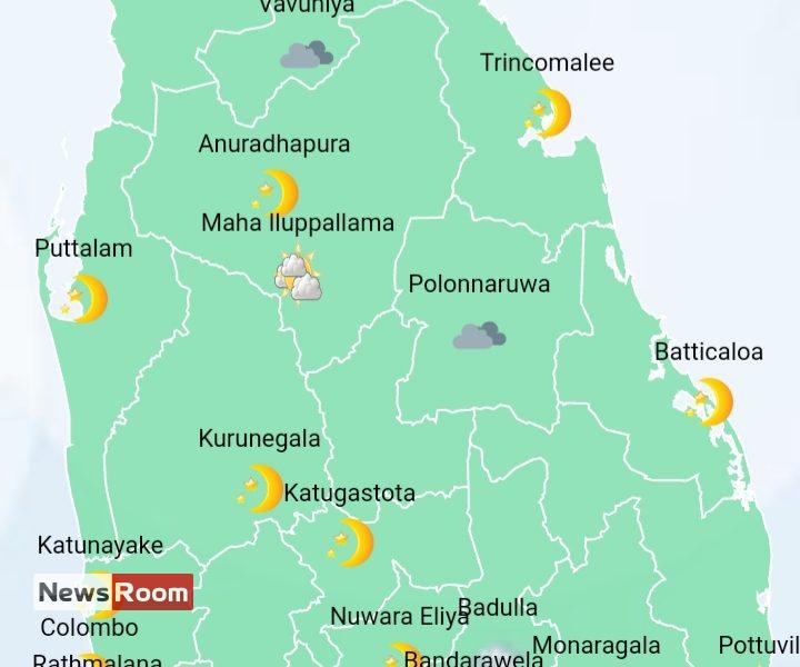 News Room : Showers in Sabaragamuwa, Western, Central, Southern, North-Western,