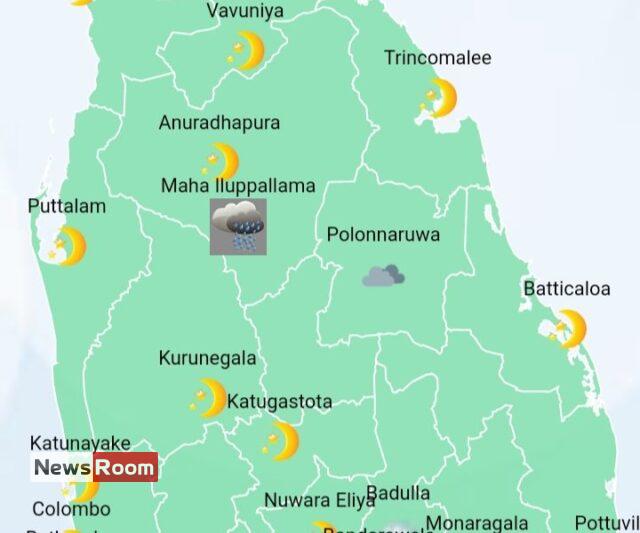 News Room : Showers in Western, Sabaragamuwa, Southern, Central and