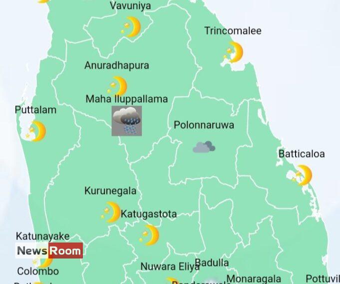 News Room : Showers in Western, Sabaragamuwa, Southern, Central and North-central provinces and in Mullaitivu district – The Island