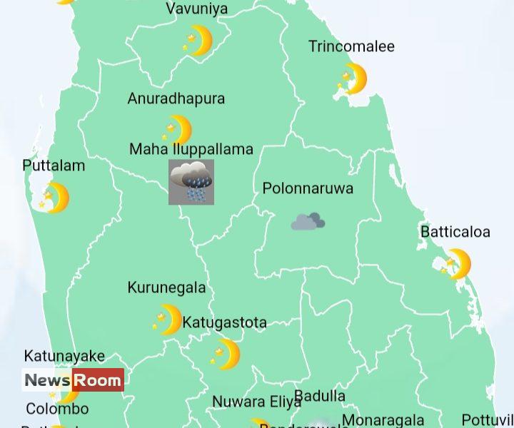 News Room : Showers in Western, Sabaragamuwa, Southern, Central and