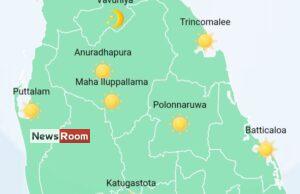 News Room Showers in Western Sabaragamuwa Southern Uva Central