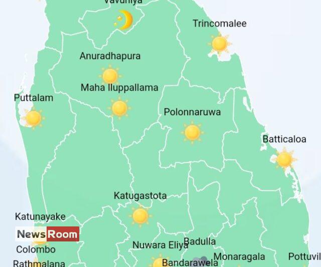 News Room : Showers in Western, Sabaragamuwa, Southern, Uva, Central,
