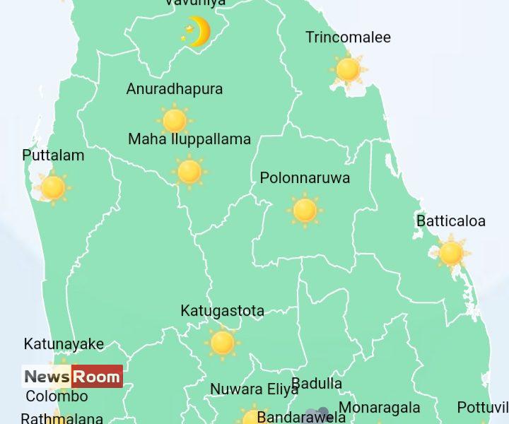 News Room : Showers in Western, Sabaragamuwa, Southern, Uva, Central,