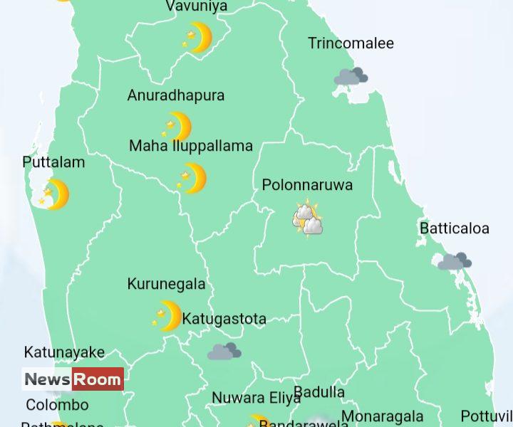 News Room : Showers in Western and Sabaragamuwa provinces and