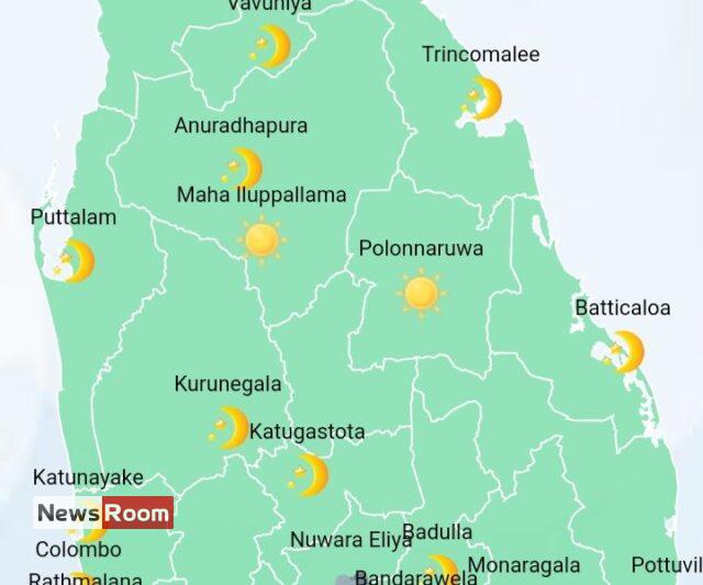 News Room : Showers in Western, Sabaragamuwa, Central and North-Western