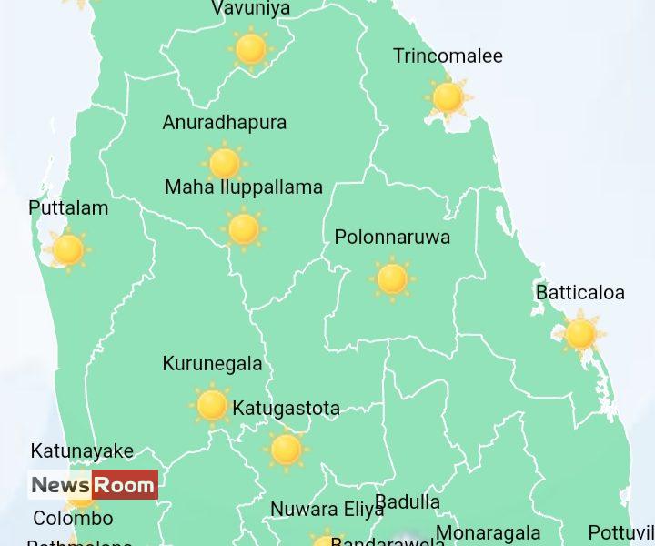 News Room : Showers in Western, Sabaragamuwa, Central and North-Western