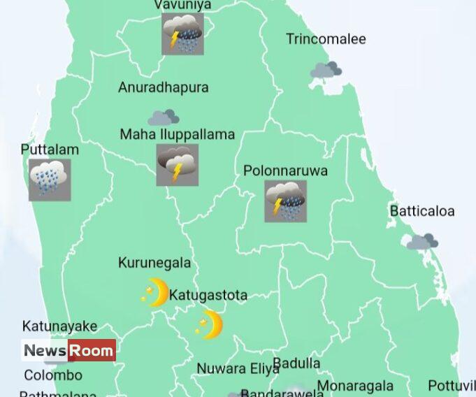 News Room : Fairly heavy showers in Western, Sabaragamuwa, Eastern and Uva provinces and in Kandy, Nuwara-Eliya, Galle, Matara, Mannar and Jaffna districts – The Island