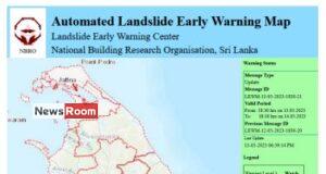 News Room : Landslide early warnings issued to Galle, Kalutara and Ratnapura Districts extended